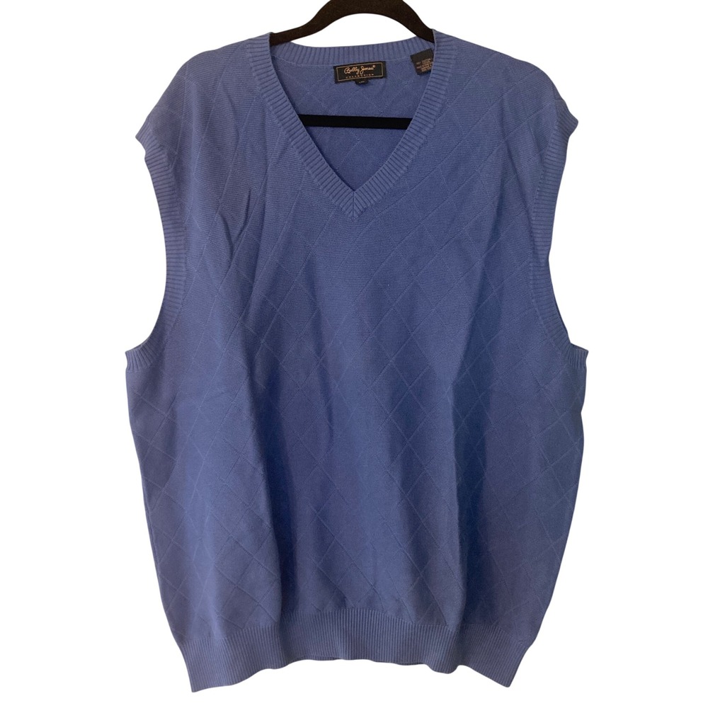 Vtg‎ Bobby Jones Mens Sweater Vest XXL Blue Golf Preppy Academia Grandpacore